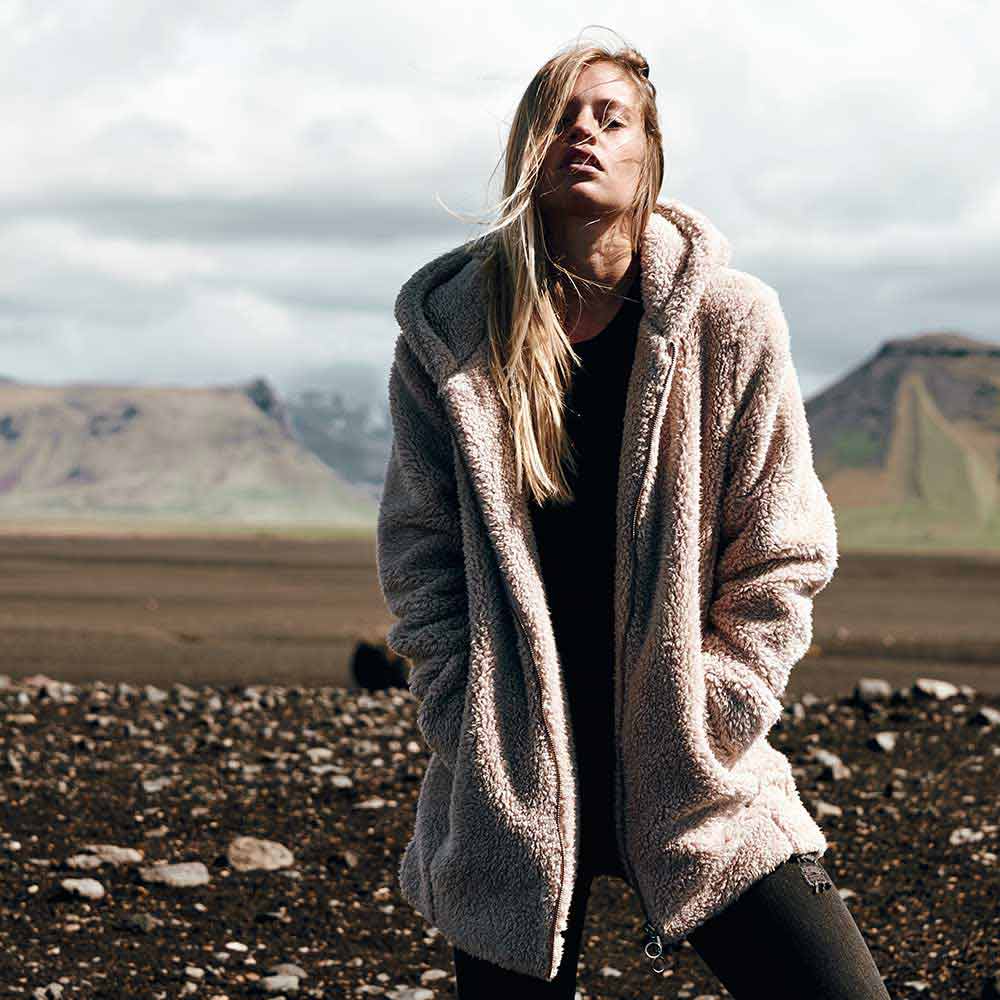 Urban Classics Urban Classics Winter coat Sherpa Teddy Beige Urban Classics Urban Classics Winter coat Sherpa Teddy Beige